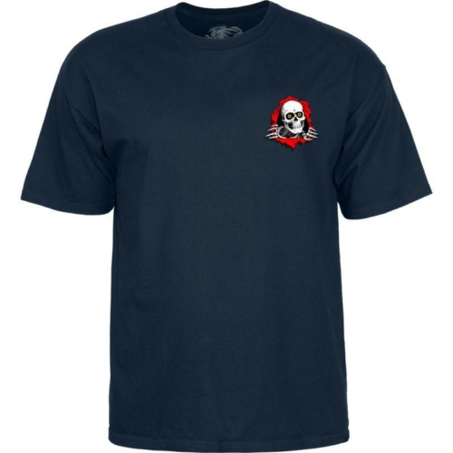 Powell Peralta Support Your Local Skate Shop Navy T shirt Bleu vue2