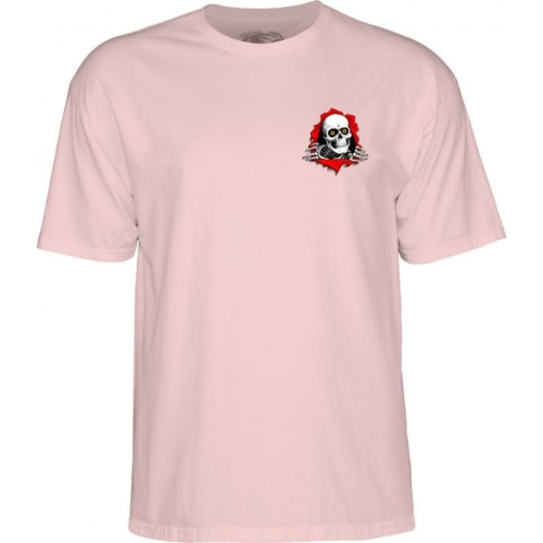 Powell Peralta Support Your Local Skate Shop Pink T shirt Rose vue2
