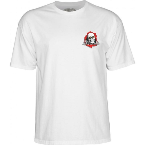 Powell Peralta Support Your Local Skate Shop White T shirt Blanc vue2