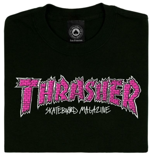 Thrasher Brick Black T shirt Noir vue2