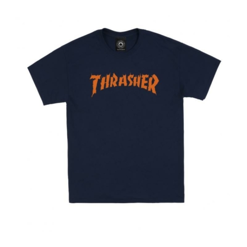 Thrasher Burn It Down Ss Navy T shirt Bleu