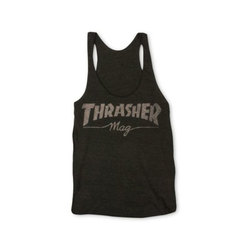 Thrasher Debardeur Wo Mag Logo Racerback Black T shirt Noir
