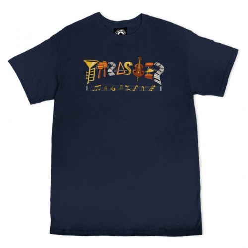 Thrasher Fillmore Logo Ss Navy T shirt Bleu