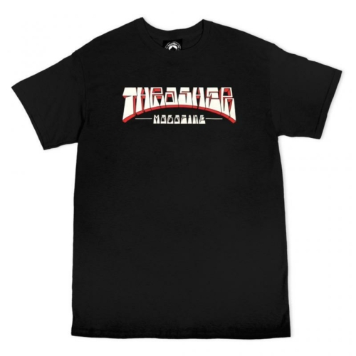 Thrasher Firme Logo Ss Black T shirt Noir