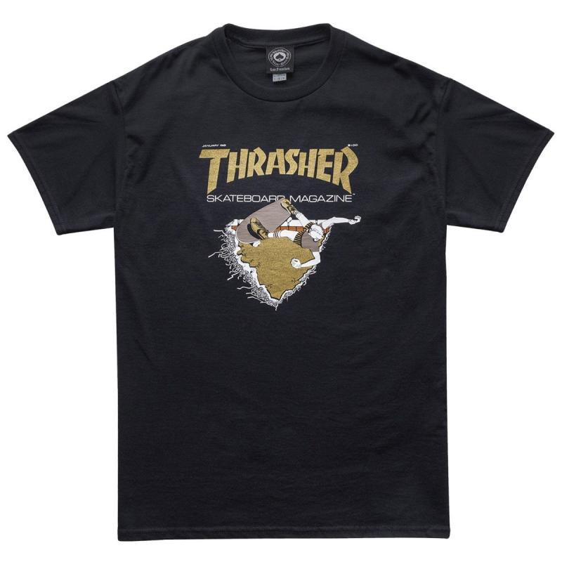 Thrasher First Cover Black Gold T shirt Noir