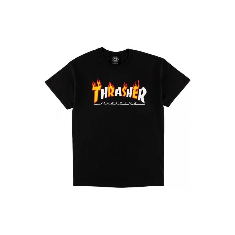 Thrasher Flame Mag Black T shirt Noir