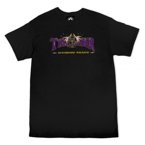 Thrasher Fortune Logo Ss Black T shirt Noir
