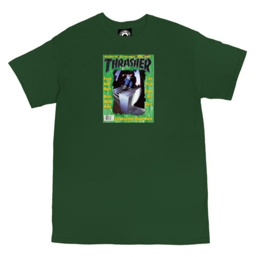Thrasher Fred Gall 95 Cover Forest Green T shirt Vert