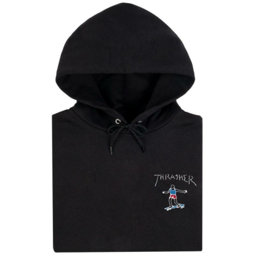 Thrasher Gonz Mini Logo Hood Black Sweat a capuche Noir vue2
