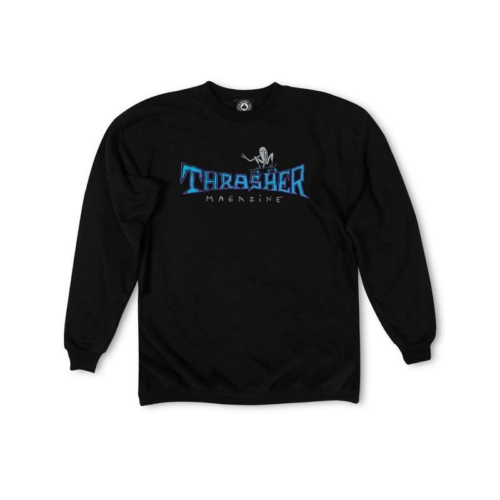 Thrasher Gonz Thumbs Up Ls Black T shirt a manches longues Noir