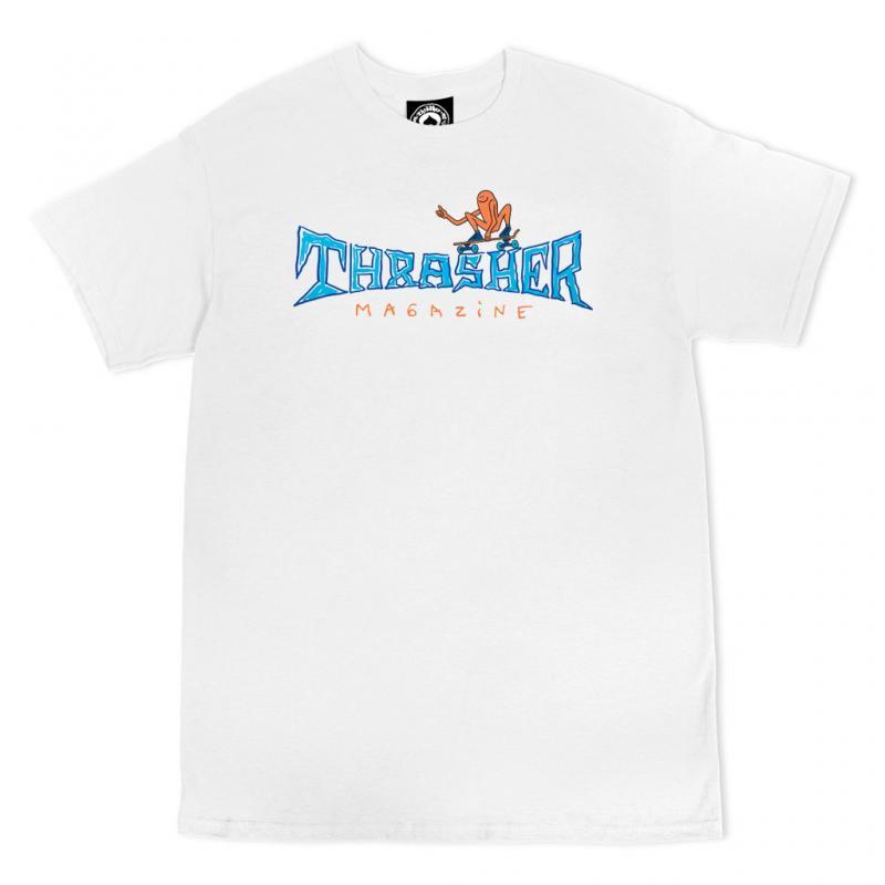 Thrasher Gonz Thumbs Up Ss White T shirt Blanc