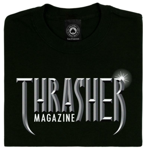 Thrasher Gothic Black T shirt Noir vue2