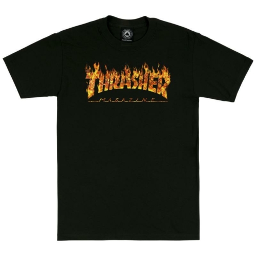 Thrasher Inferno Black T shirt Noir