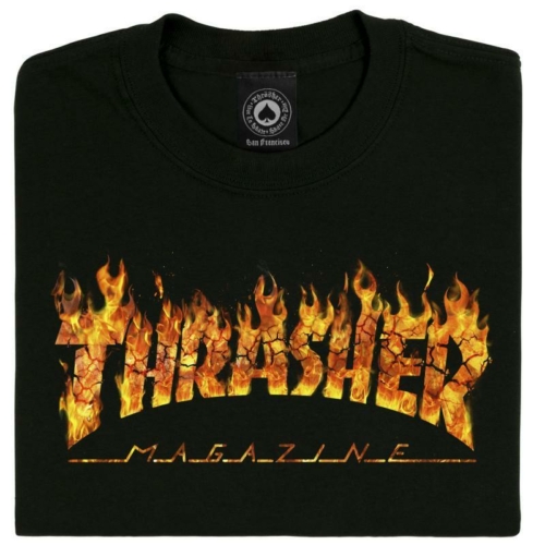 Thrasher Inferno Black T shirt Noir vue2
