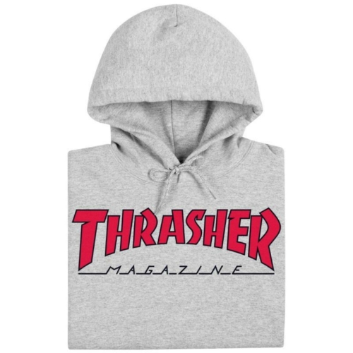 Thrasher Outlined Hood Lt Steel Red Sweat a capuche Rouge vue2