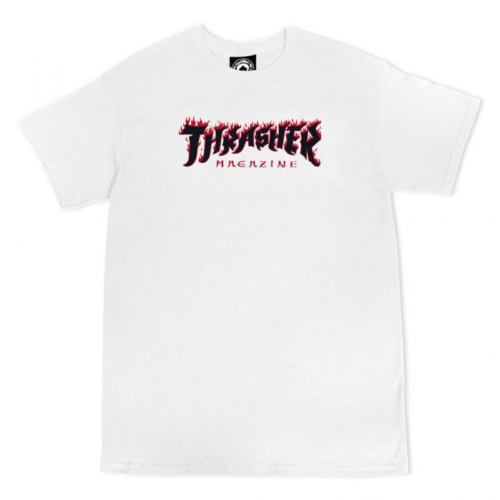 Thrasher Possessed Logo Ss White T shirt Blanc
