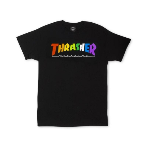Thrasher Rainbow Mag Ss Black T shirt Noir