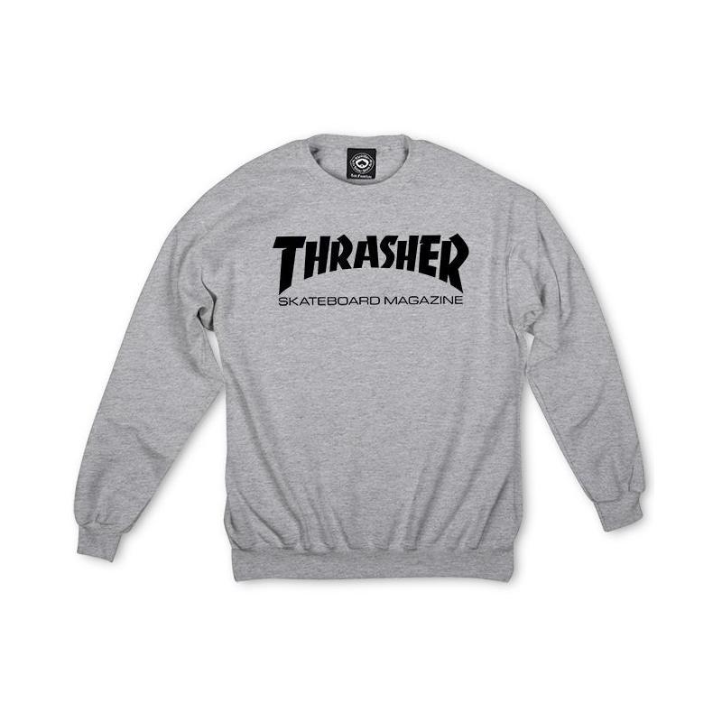 Thrasher Skate Mag Grey Sweat a col rond Gris