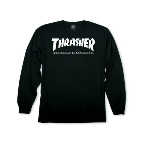 Thrasher Skate Mag Ls Black T shirt a manches longues Noir