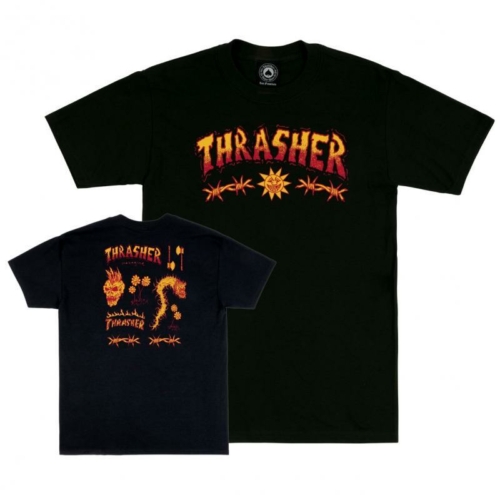 Thrasher Sketch Black T shirt Noir