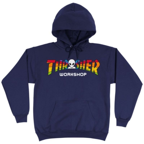 Thrasher Thrasher X Aws Spectrum Hood Navy Sweat a capuche Bleu