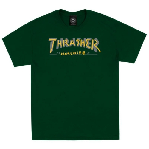 Thrasher Trademark Forest Green T shirt Vert