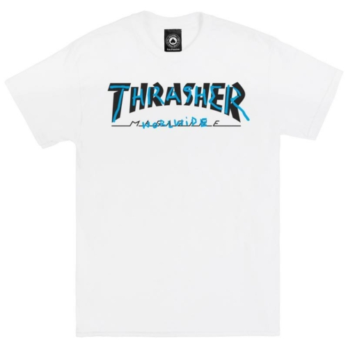 Thrasher Trademark White T shirt Blanc