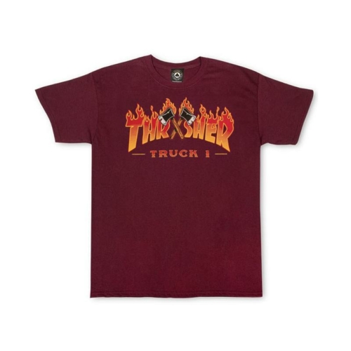 Thrasher Truck 1 Ss Maroon T shirt Rouge