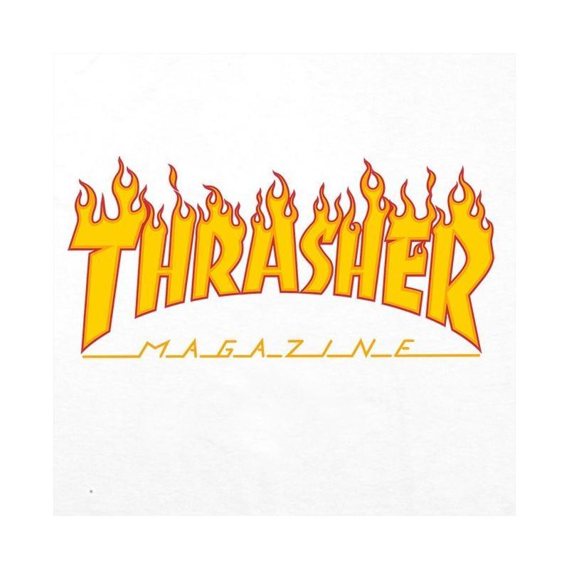Thrasher Youth Flame White T shirt Blanc vue2