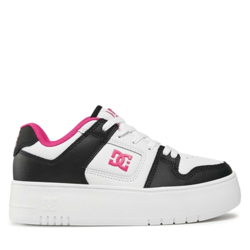Dc Shoes Manteca4 Pltfrm Noir Black White Pink Kwp Chaussures Femme