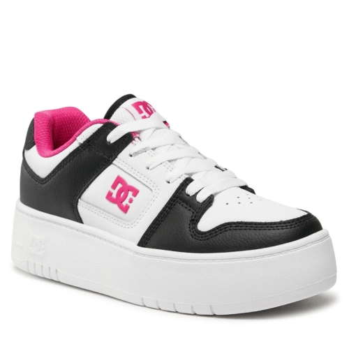 Dc Shoes Manteca4 Pltfrm Noir Black White Pink Kwp Chaussures Femme vue2