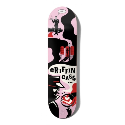 Girl Gass Mystery Noir Deck Planche de skateboard 8 5