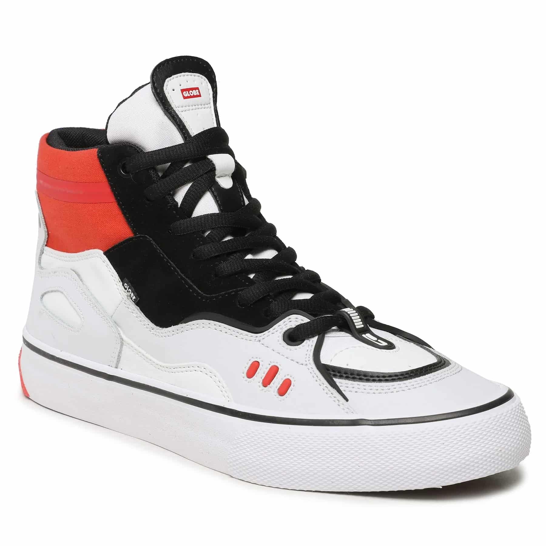 Globe Dimension Blanc White Black Red 11010 Chaussures Homme vue2