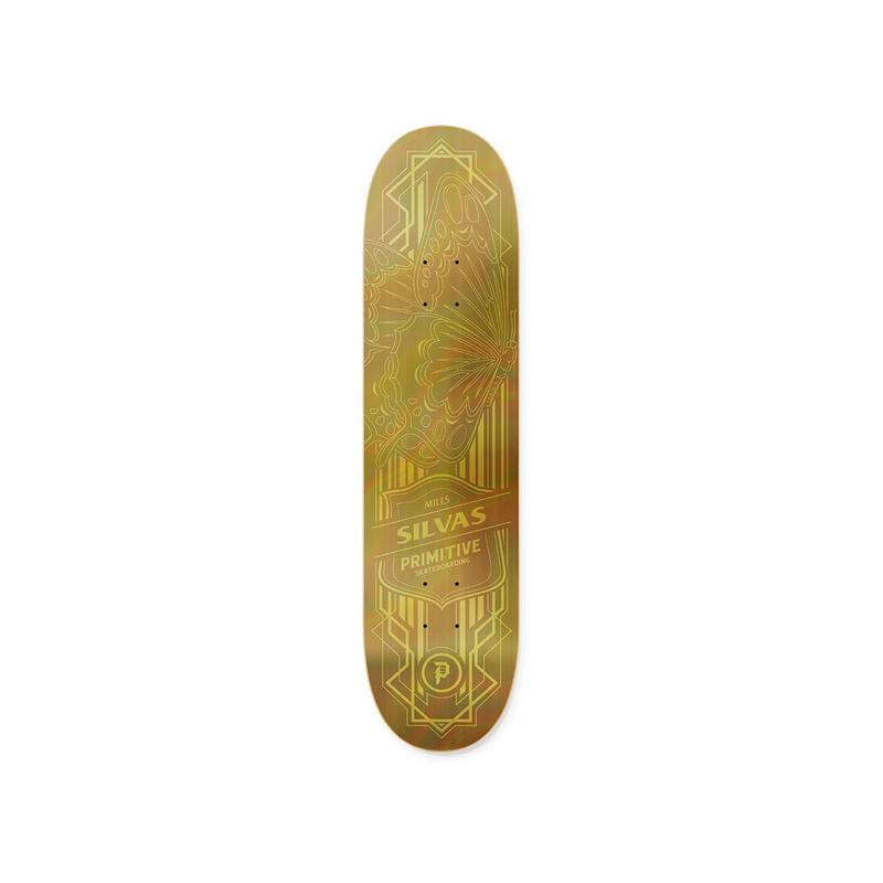Primitive Holofoil Gold Silvas Butterfly Deck Planche de skateboard 8 5