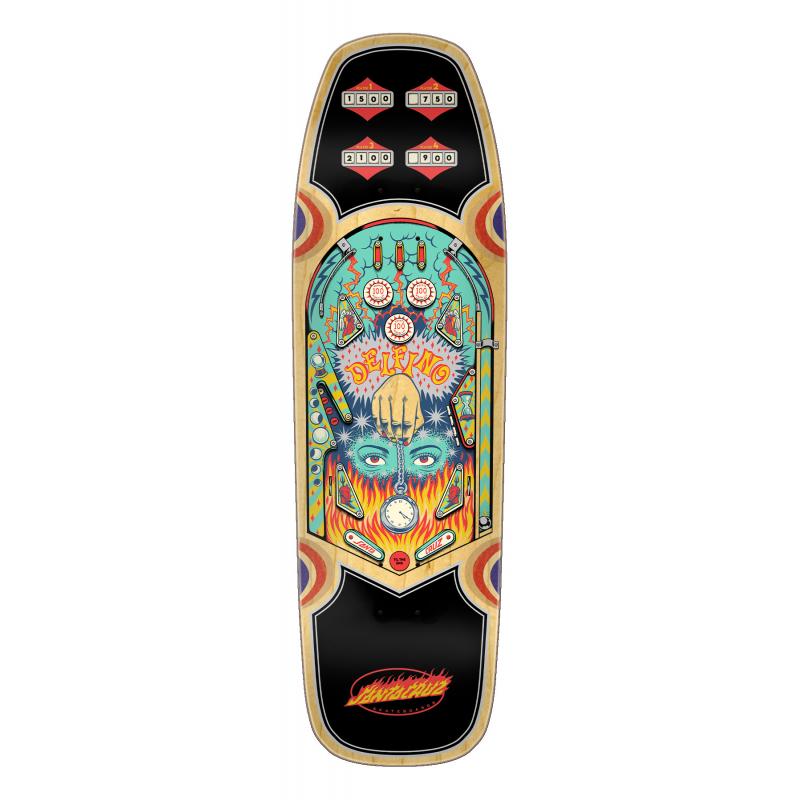 Santa Cruz Delfino Pinball Shaped Deck Planche de skateboard 9 14 shape