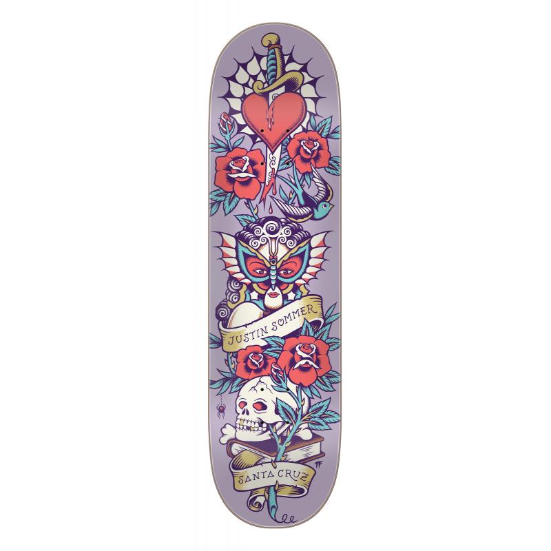 Santa Cruz Sommer Tattooed Vx Everslick Deck Planche de skateboard 8 25