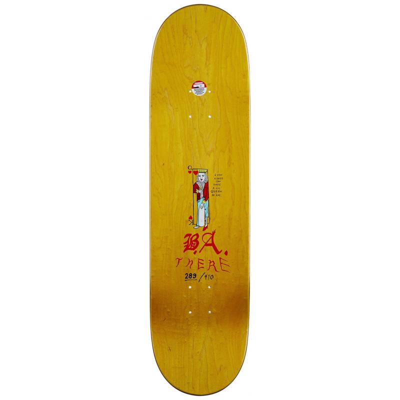 There B A Guest Queen Of Kings Yellow Deck Planche de skateboard 8 5 shape