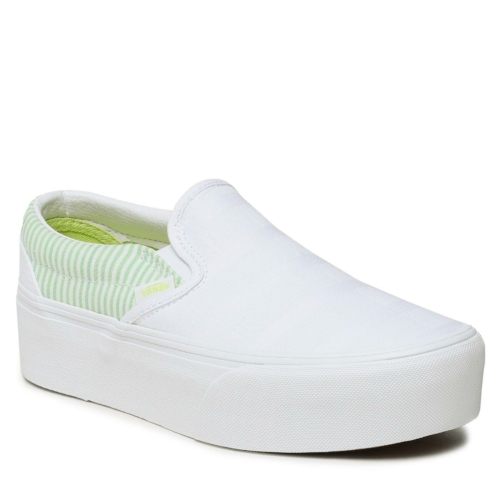 Vans Classic Slip O Blanc Summer Picnic Green True Chaussures Femme vue2