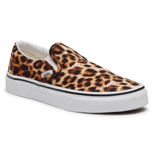 Vans Classic Slip On Marron LeopardBlack Truewhite Chaussures Femme vue2