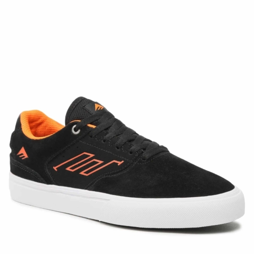 emerica the low vulc noir black white orange 538 chaussures homme vue2