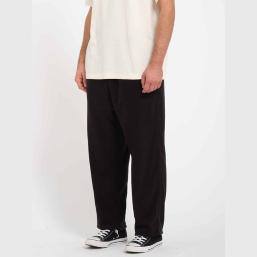 Volcom Bowered Light Fleece Black Pantalon en molleton leger a taille elastique Homme vue1