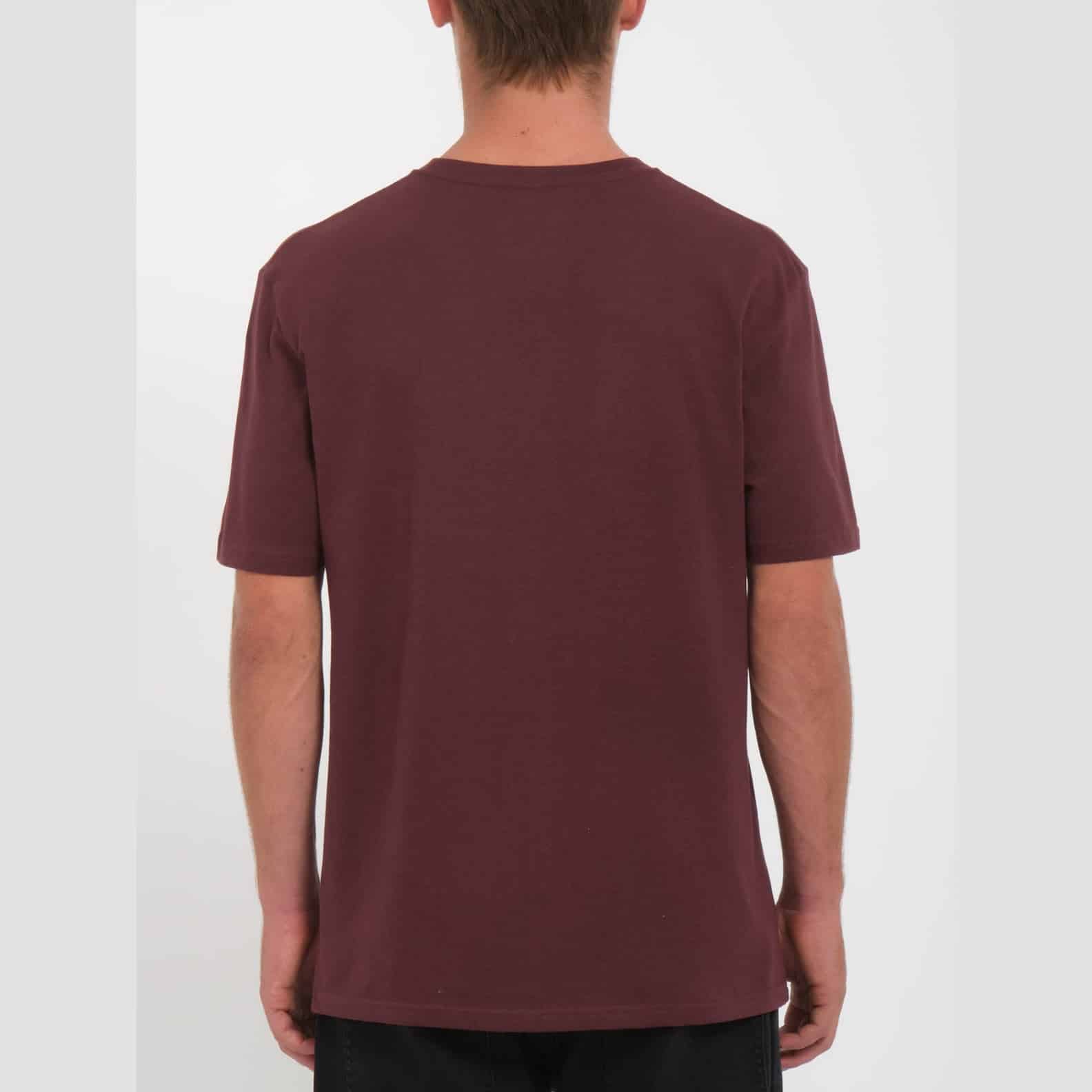 Volcom Stone Blanks Bitter Chocolate T shirt a manches courtes Homme vue2