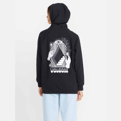 Volcom Truly Stoked Black Sweat a capuche Femme