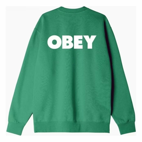 obey galicia sweatshirt vert homme vue2
