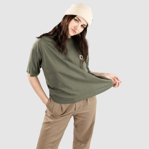 Carhartt Wip Nelson Smoke Green Garment Dyed T shirt manches courtes Femme