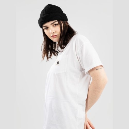 Carhartt Wip Pocket White T shirt manches courtes Femme