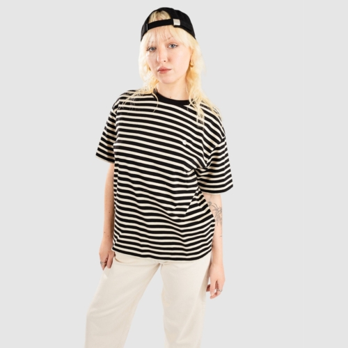 Carhartt Wip Seidler Seidler Stripe Black Sal T shirt manches courtes Femme vue2
