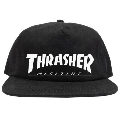 Casquette Thrasher Mag Logo Snapback Black White
