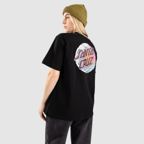 Santa Cruz Tsunami Dot Black T shirt manches courtes Femme