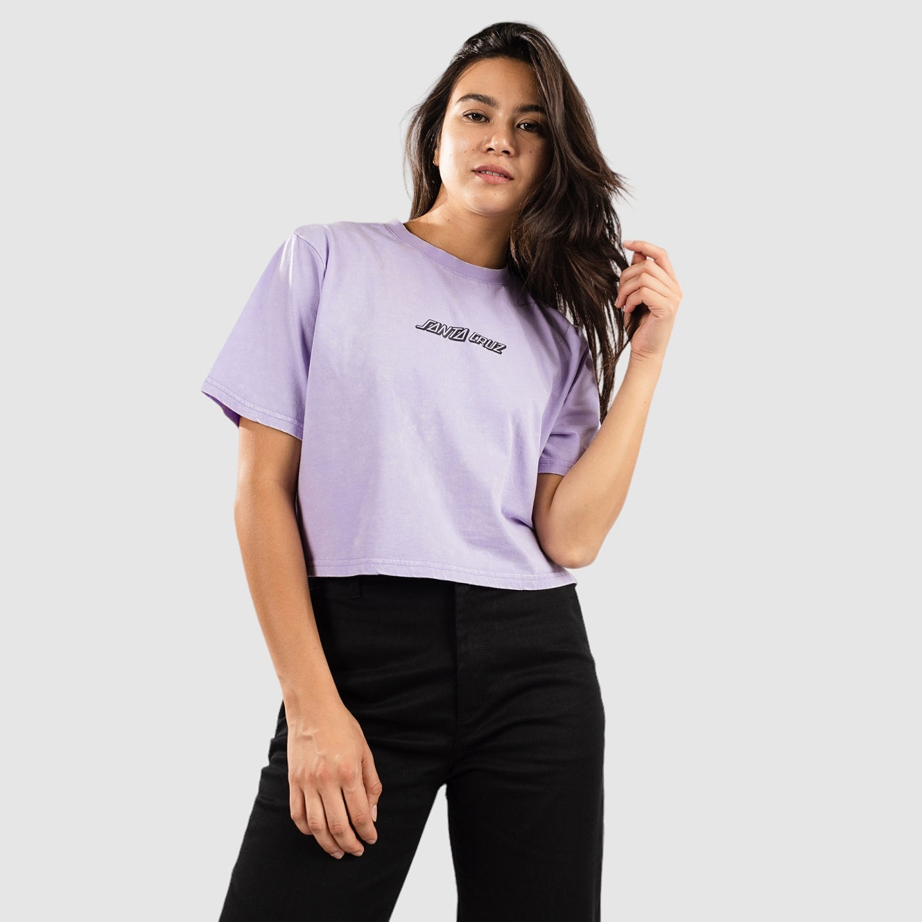 Santa Cruz Tubular Garden Crop Lavender Acid Wash T shirt manches courtes Femme vue2